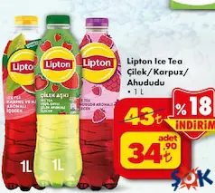 LİPTON ICE TEA SOĞUK ÇAY ÇEŞİTLERİ 1 L fiyat ve kampanya bilgisi